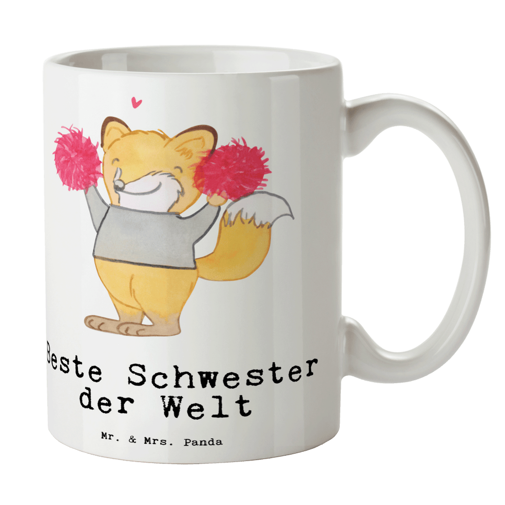 Tasse Fuchs Beste Schwester der Welt Becher, Kaffeetasse, Kaffeebecher, Tee, Frühstück, Büro, für, Dankeschön, Geschenk, Schenken, Geburtstag, Geburtstagsgeschenk, Geschenkidee, Danke, Bedanken, Mitbringsel, Freude machen, Geschenktipp, Schwester, Geschwister, Schwesterherz, Sister, Familie, Kleinigkeit, Beste, Tochter