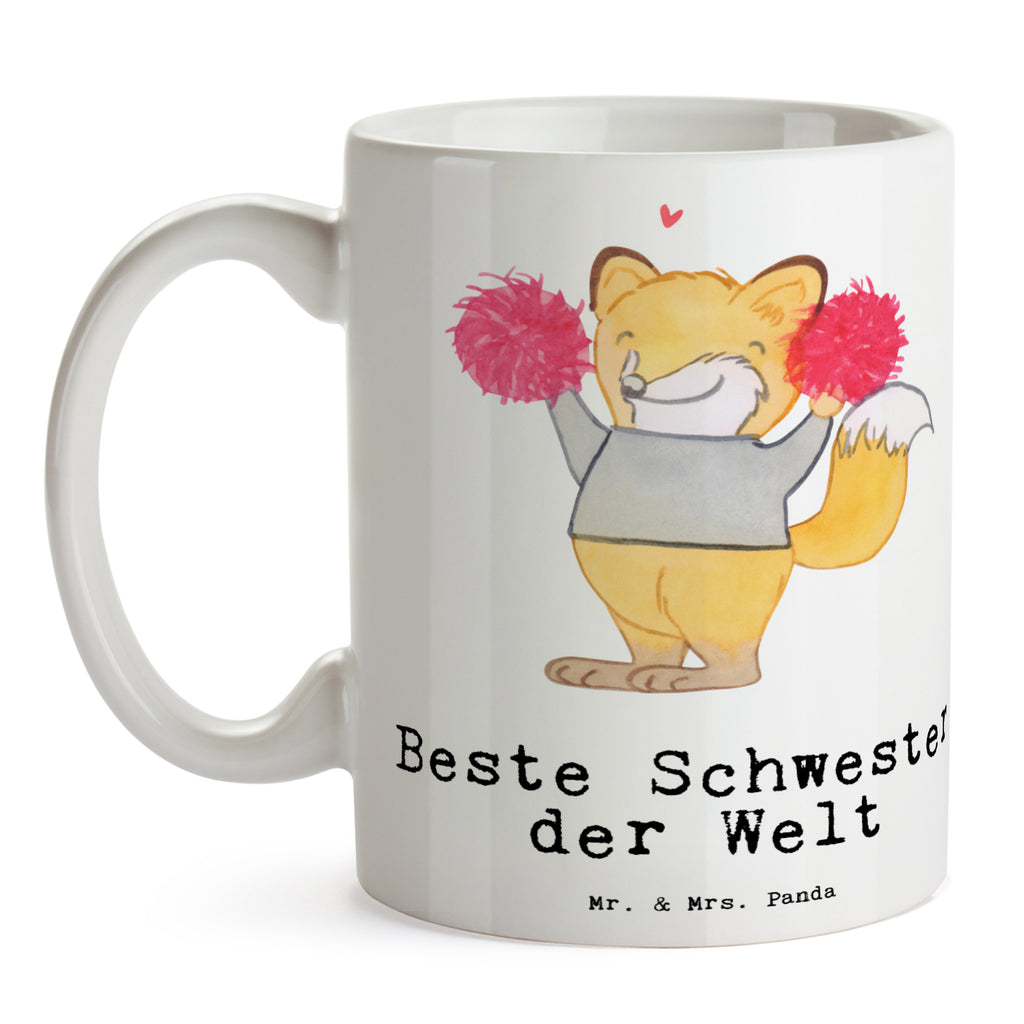 Tasse Fuchs Beste Schwester der Welt Becher, Kaffeetasse, Kaffeebecher, Tee, Frühstück, Büro, für, Dankeschön, Geschenk, Schenken, Geburtstag, Geburtstagsgeschenk, Geschenkidee, Danke, Bedanken, Mitbringsel, Freude machen, Geschenktipp, Schwester, Geschwister, Schwesterherz, Sister, Familie, Kleinigkeit, Beste, Tochter