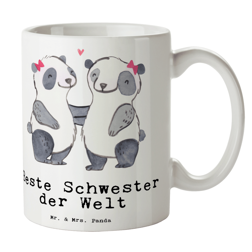 Tasse Panda Beste Schwester der Welt Becher, Kaffeetasse, Kaffeebecher, Tee, Frühstück, Büro, für, Dankeschön, Geschenk, Schenken, Geburtstag, Geburtstagsgeschenk, Geschenkidee, Danke, Bedanken, Mitbringsel, Freude machen, Geschenktipp, Schwestern, Schwester, Geschwister, Schwesterherz, Sister, Familie, Kleinigkeit, Beste, Tochter, Liebe, Kinder