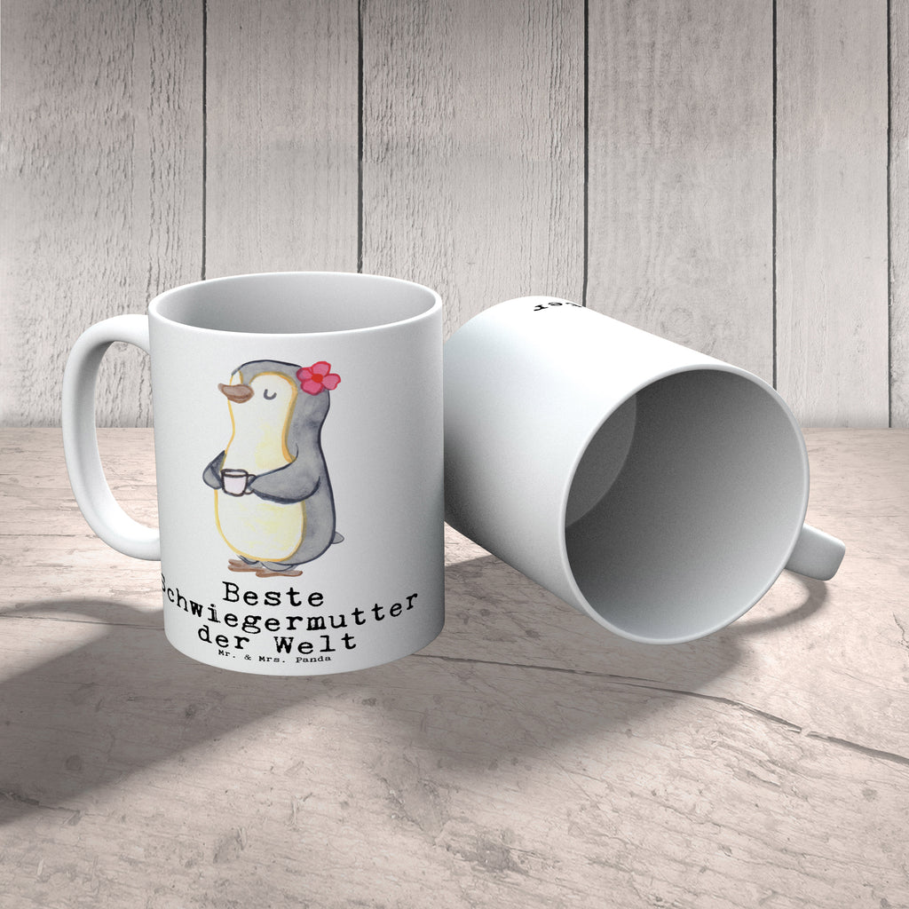 Tasse Pinguin Beste Schwiegermutter der Welt Becher, Kaffeetasse, Kaffeebecher, Tee, Frühstück, Büro, für, Dankeschön, Geschenk, Schenken, Geburtstag, Geburtstagsgeschenk, Geschenkidee, Danke, Bedanken, Mitbringsel, Freude machen, Geschenktipp, Schwiegermutter, Schwiegermama, Schwiegereltern, Mama, Mutter, Mutter des Ehepartners, angeheiratet