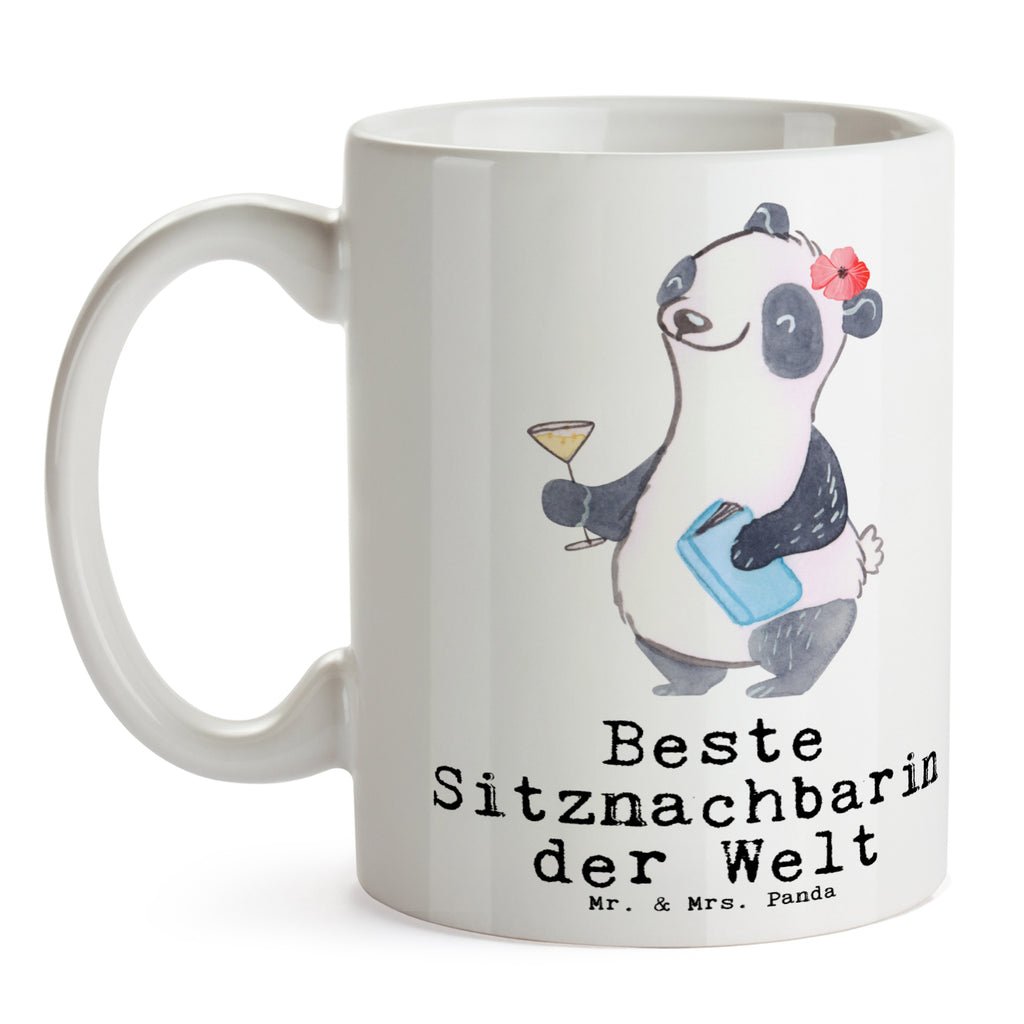 Tasse Panda Beste Sitznachbarin der Welt Becher, Kaffeetasse, Kaffeebecher, Tee, Frühstück, Büro, für, Dankeschön, Geschenk, Schenken, Geburtstag, Geburtstagsgeschenk, Geschenkidee, Danke, Bedanken, Mitbringsel, Freude machen, Geschenktipp, Sitznachbarin, Stuhlnachbar, Mitschülerin, Nachbarin, Uni, Universität, Seminar, Kommilitone, Tischnachbar, Schule, Mitstudentin, Hochschule, Beste Sitznachbarin der Welt, Weltbeste Sitznachbarin