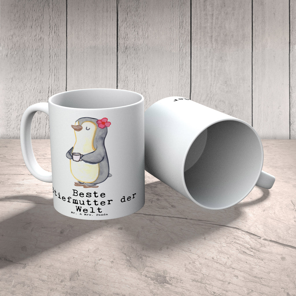 Tasse Pinguin Beste Stiefmutter der Welt Becher, Kaffeetasse, Kaffeebecher, Tee, Frühstück, Büro, für, Dankeschön, Geschenk, Schenken, Geburtstag, Geburtstagsgeschenk, Geschenkidee, Danke, Bedanken, Mitbringsel, Freude machen, Geschenktipp, Stiefmutter, Stief Mutter, Stiefmama, Mami, Mutter, Muttertag, Mutti, Mama, Tochter, Sohn, Beste