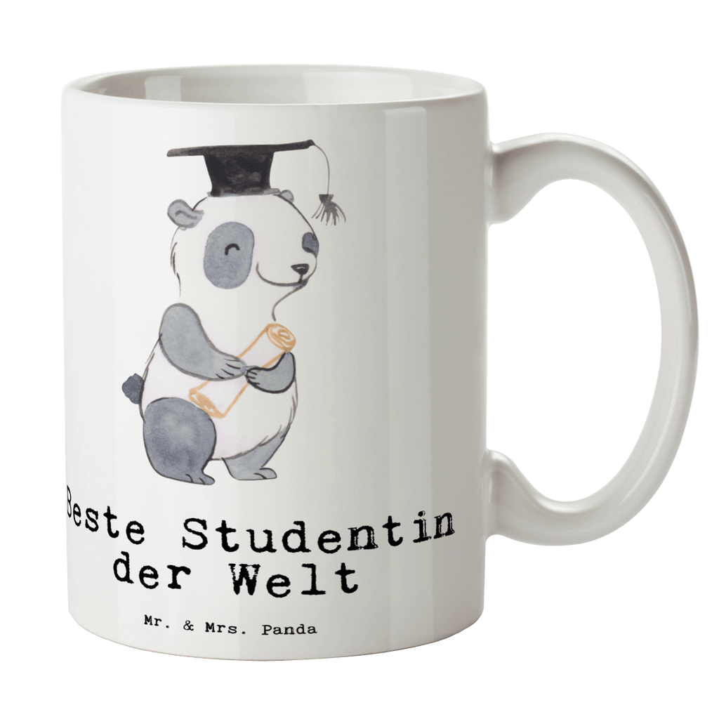 Tasse Panda Beste Studentin der Welt Becher, Kaffeetasse, Kaffeebecher, Tee, Frühstück, Büro, für, Dankeschön, Geschenk, Schenken, Geburtstag, Geburtstagsgeschenk, Geschenkidee, Danke, Bedanken, Mitbringsel, Freude machen, Geschenktipp, Studentin, Studium, Tochter, Spaß, Musterschülerin, lustig, Studienabschluss, witzig, Universität, Abschluss, Alumni, Uni, Studenten, Hochschule