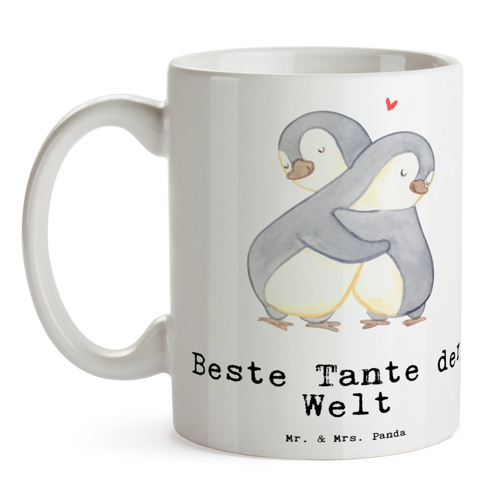 Tasse Pinguin Beste Tante der Welt Becher, Kaffeetasse, Kaffeebecher, Tee, Frühstück, Büro, für, Dankeschön, Geschenk, Schenken, Geburtstag, Geburtstagsgeschenk, Geschenkidee, Danke, Bedanken, Mitbringsel, Freude machen, Geschenktipp, Tante, Patentante, Paten Tante, Lieblingstante, Taufpartner, Taufe, Familie, Kleinigkeit, Nichte, Neffe