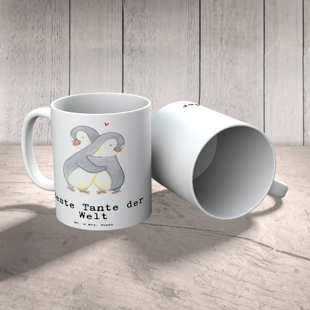 Tasse Pinguin Beste Tante der Welt Becher, Kaffeetasse, Kaffeebecher, Tee, Frühstück, Büro, für, Dankeschön, Geschenk, Schenken, Geburtstag, Geburtstagsgeschenk, Geschenkidee, Danke, Bedanken, Mitbringsel, Freude machen, Geschenktipp, Tante, Patentante, Paten Tante, Lieblingstante, Taufpartner, Taufe, Familie, Kleinigkeit, Nichte, Neffe