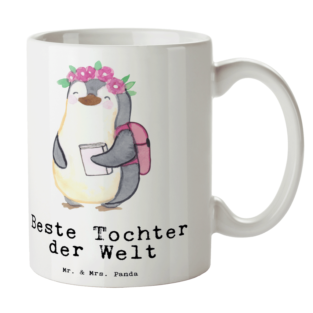 Tasse Pinguin Beste Tochter der Welt Becher, Kaffeetasse, Kaffeebecher, Tee, Frühstück, Büro, für, Dankeschön, Geschenk, Schenken, Geburtstag, Geburtstagsgeschenk, Geschenkidee, Danke, Bedanken, Mitbringsel, Freude machen, Geschenktipp, Tochter, Töchter, Töchterchen, Geburt, Kleine, Mutter, Vater, Kind, Kinder, Familie, Belohnung