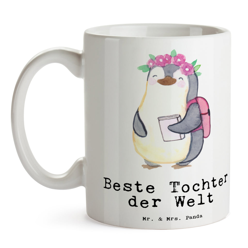 Tasse Pinguin Beste Tochter der Welt Becher, Kaffeetasse, Kaffeebecher, Tee, Frühstück, Büro, für, Dankeschön, Geschenk, Schenken, Geburtstag, Geburtstagsgeschenk, Geschenkidee, Danke, Bedanken, Mitbringsel, Freude machen, Geschenktipp, Tochter, Töchter, Töchterchen, Geburt, Kleine, Mutter, Vater, Kind, Kinder, Familie, Belohnung