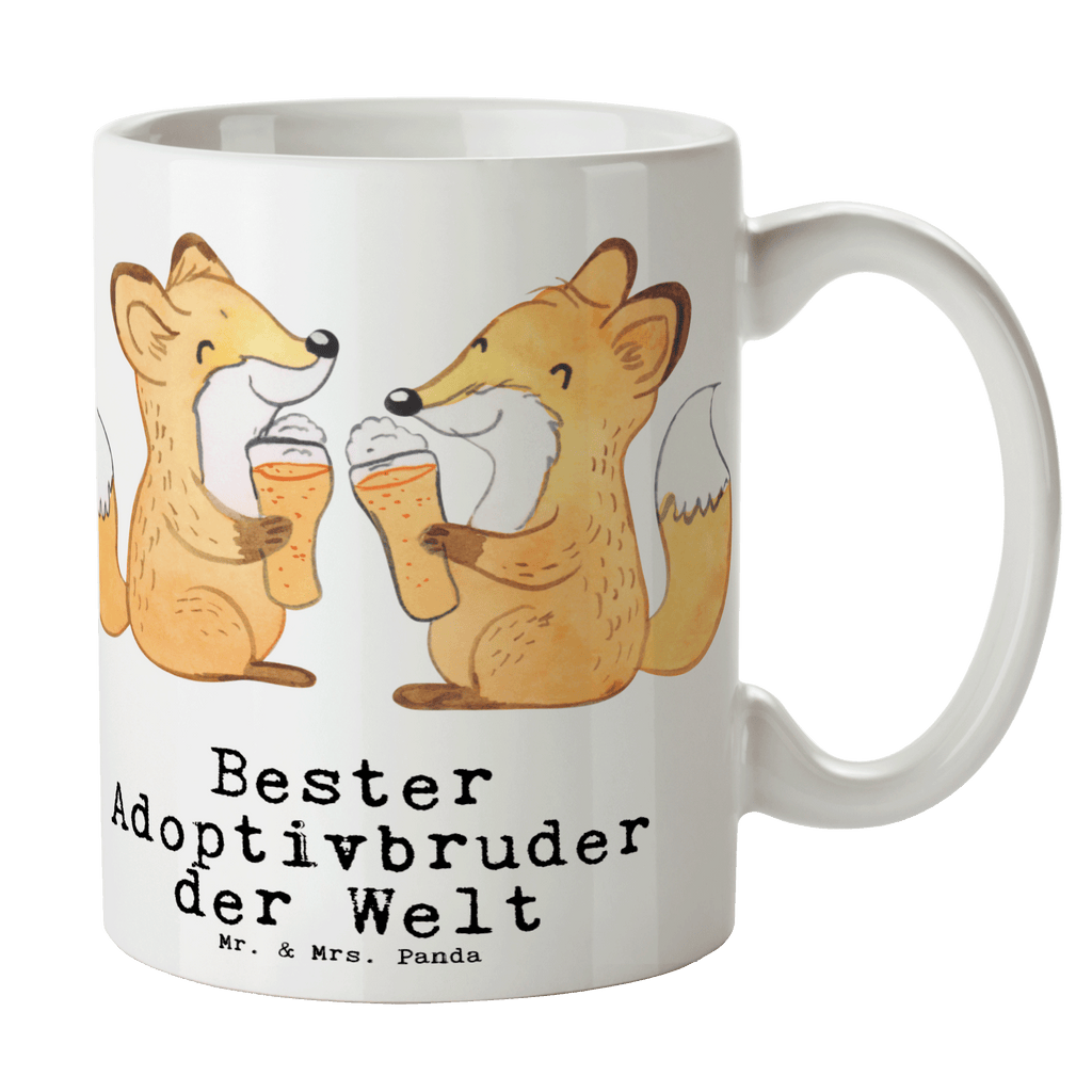 Tasse Fuchs Bester Adoptivbruder der Welt Becher, Kaffeetasse, Kaffeebecher, Tee, Frühstück, Büro, für, Dankeschön, Geschenk, Schenken, Geburtstag, Geburtstagsgeschenk, Geschenkidee, Danke, Bedanken, Mitbringsel, Freude machen, Geschenktipp, Adoptivbruder, adoptiert, Bruder, Brudi, Geschwister, Bruderherz, Schwester, Familie, Kleinigkeit, Brother, Bester, Sohn