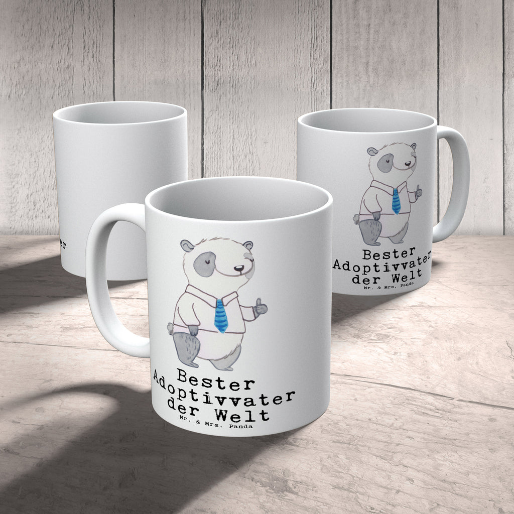Tasse Panda Bester Adoptivvater der Welt Becher, Kaffeetasse, Kaffeebecher, Tee, Frühstück, Büro, für, Dankeschön, Geschenk, Schenken, Geburtstag, Geburtstagsgeschenk, Geschenkidee, Danke, Bedanken, Mitbringsel, Freude machen, Geschenktipp, Adoptiv vater, Adoption, adoptiert, Adoptivvater