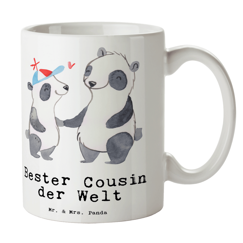 Tasse Panda Bester Cousin der Welt Becher, Kaffeetasse, Kaffeebecher, Tee, Frühstück, Büro, für, Dankeschön, Geschenk, Schenken, Geburtstag, Geburtstagsgeschenk, Geschenkidee, Danke, Bedanken, Mitbringsel, Freude machen, Geschenktipp, Cousin, Kousin, Vetter, Sohn von Onkel, Sohn von Tante, Familie, Verwandtschaft, Cousine