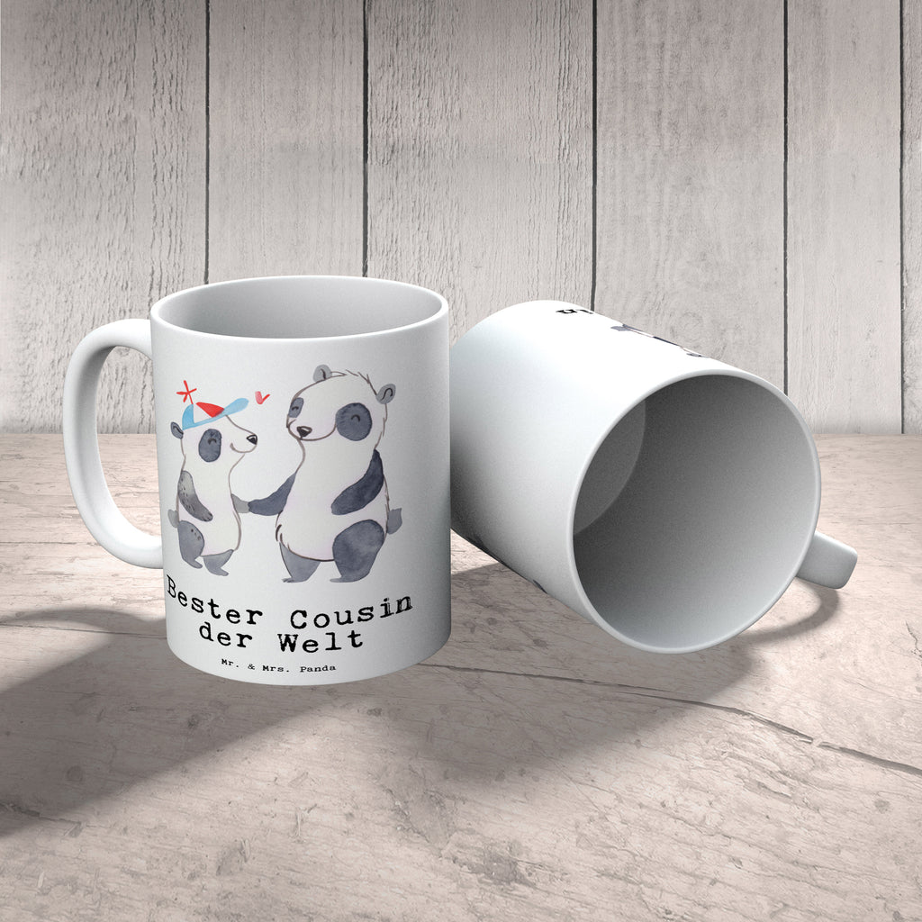 Tasse Panda Bester Cousin der Welt Becher, Kaffeetasse, Kaffeebecher, Tee, Frühstück, Büro, für, Dankeschön, Geschenk, Schenken, Geburtstag, Geburtstagsgeschenk, Geschenkidee, Danke, Bedanken, Mitbringsel, Freude machen, Geschenktipp, Cousin, Kousin, Vetter, Sohn von Onkel, Sohn von Tante, Familie, Verwandtschaft, Cousine