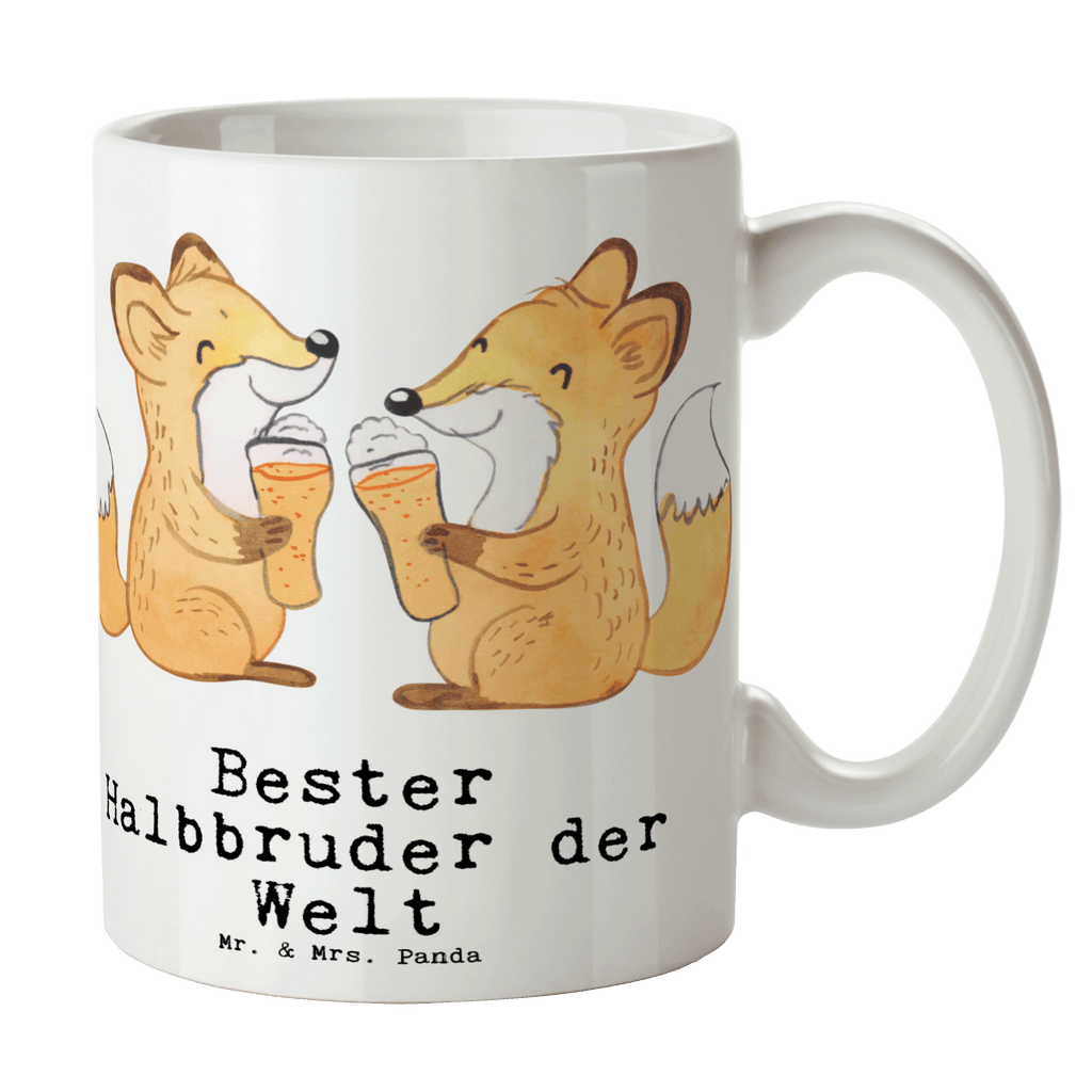 Tasse Fuchs Bester Halbbruder der Welt Becher, Kaffeetasse, Kaffeebecher, Tee, Frühstück, Büro, für, Dankeschön, Geschenk, Schenken, Geburtstag, Geburtstagsgeschenk, Geschenkidee, Danke, Bedanken, Mitbringsel, Freude machen, Geschenktipp, Halbbruder, Stiefbruder, Stief, Stiefgeschwister, Bruder, Brudi, Geschwister, Bruderherz, Schwester, Familie, Kleinigkeit, Brother, Bester, Sohn