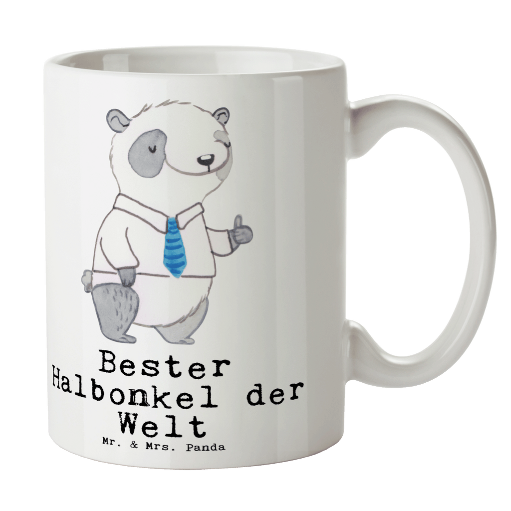 Tasse Panda Bester Halbonkel der Welt Becher, Kaffeetasse, Kaffeebecher, Tee, Frühstück, Büro, für, Dankeschön, Geschenk, Schenken, Geburtstag, Geburtstagsgeschenk, Geschenkidee, Danke, Bedanken, Mitbringsel, Freude machen, Geschenktipp, Onkel, bester Onkel, Halbonkel, Stiefonkel, Stief, Stiefgeschwister, Familie, Kleinigkeit