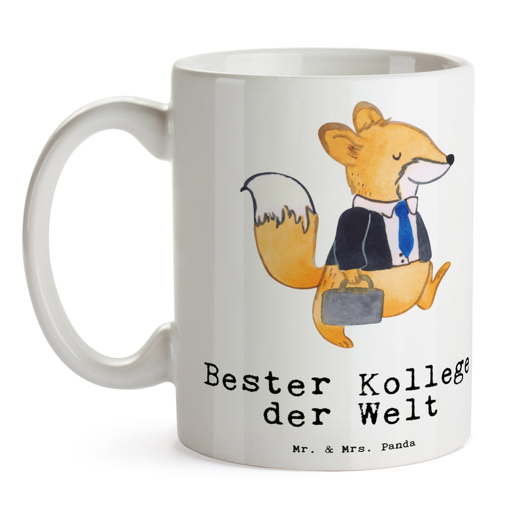 Tasse Fuchs Bester Kollege der Welt Becher, Kaffeetasse, Kaffeebecher, Tee, Frühstück, Büro, für, Dankeschön, Geschenk, Schenken, Geburtstag, Geburtstagsgeschenk, Geschenkidee, Danke, Bedanken, Mitbringsel, Freude machen, Geschenktipp, Arbeitskollege, Kollege, Abschiedsgeschenk, Ruhestand, Arbeit, Mitarbeiter, Berufsgenosse, Beruf