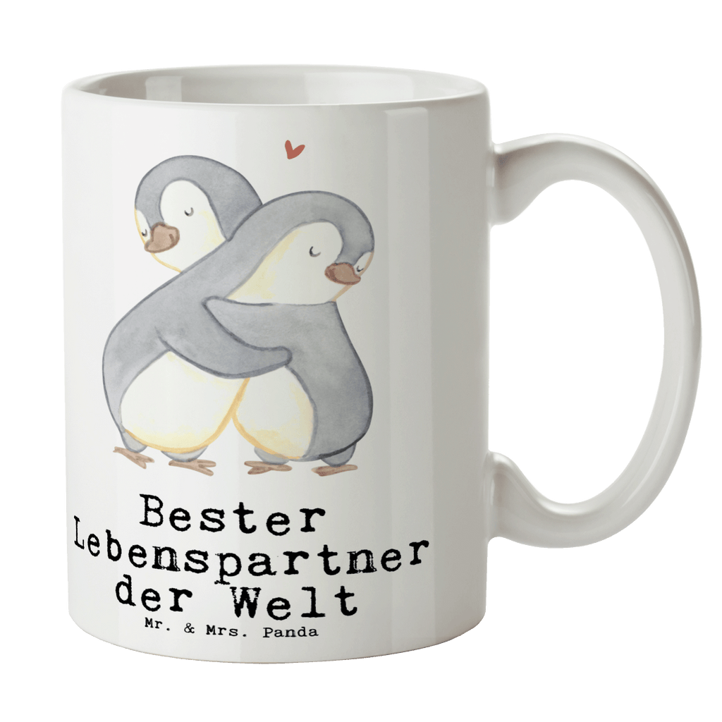 Tasse Pinguin Bester Lebenspartner der Welt Becher, Kaffeetasse, Kaffeebecher, Tee, Frühstück, Büro, für, Dankeschön, Geschenk, Schenken, Geburtstag, Geburtstagsgeschenk, Geschenkidee, Danke, Bedanken, Mitbringsel, Freude machen, Geschenktipp, Lebenspartner, Ehepartner, Partner, Ehemann, Ehefrau, Liebe, Freund, Freundin, Hochzeitstag, verliebt