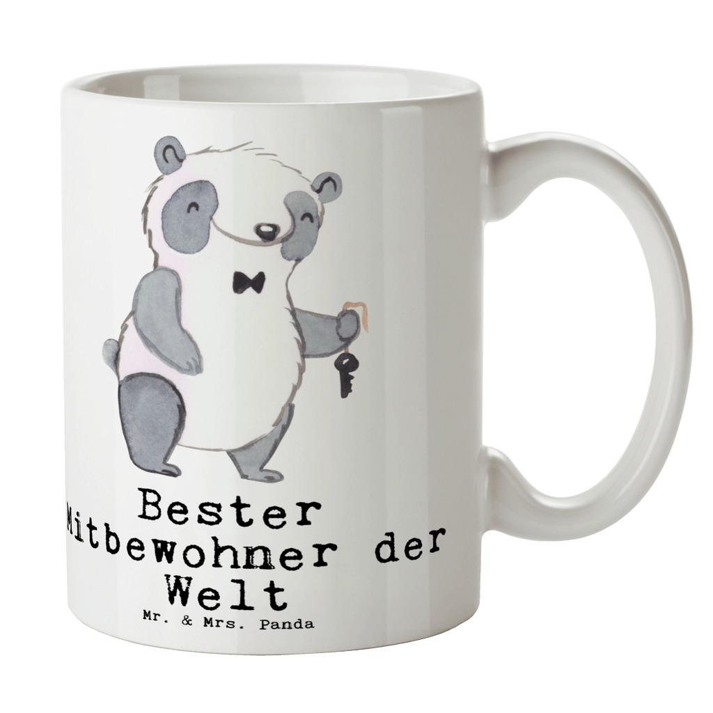 Tasse Panda Bester Mitbewohner der Welt Becher, Kaffeetasse, Kaffeebecher, Tee, Frühstück, Büro, für, Dankeschön, Geschenk, Schenken, Geburtstag, Geburtstagsgeschenk, Geschenkidee, Danke, Bedanken, Mitbringsel, Freude machen, Geschenktipp, Mitbewohner, WG, Zimmernachbar, Wohngemeinschaft, WG-Bewohner, Zimmerkollege, Zimmergenosse, Stubenkamerad