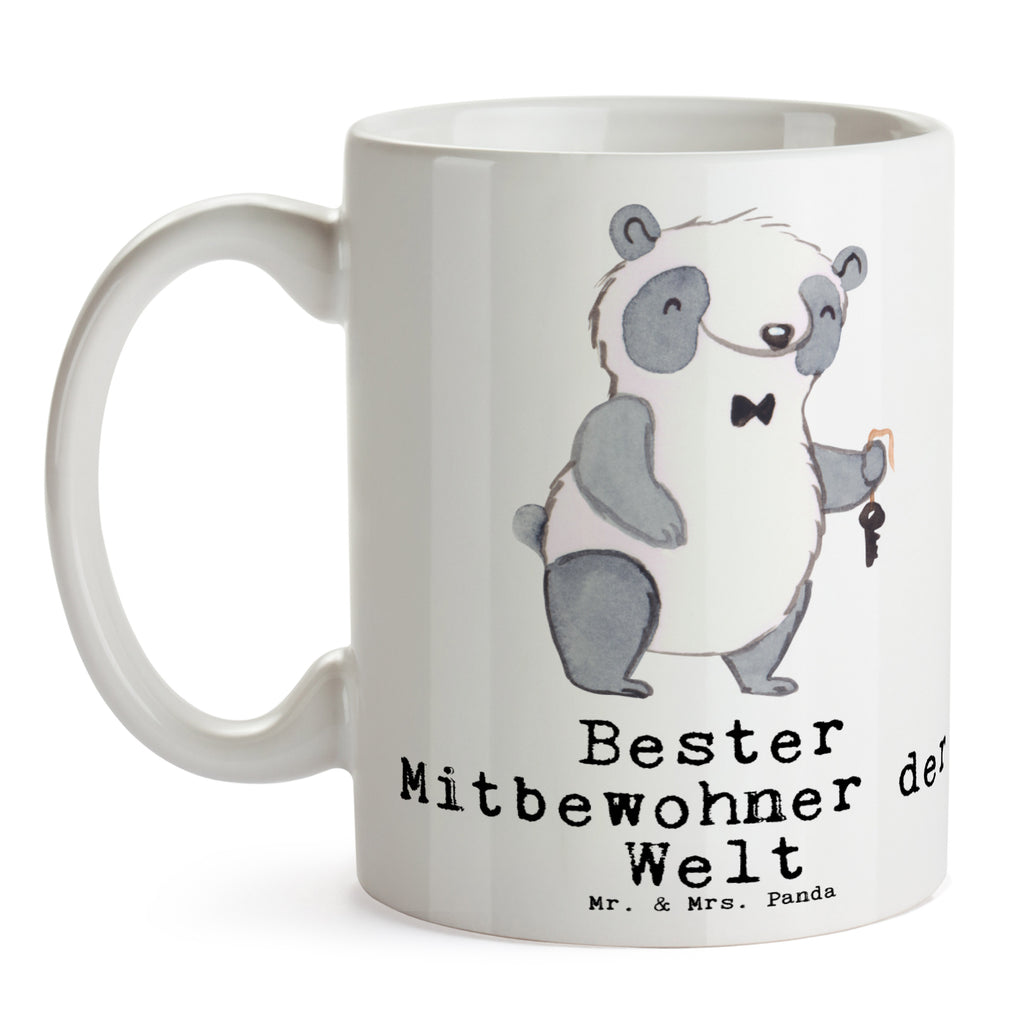 Tasse Panda Bester Mitbewohner der Welt Becher, Kaffeetasse, Kaffeebecher, Tee, Frühstück, Büro, für, Dankeschön, Geschenk, Schenken, Geburtstag, Geburtstagsgeschenk, Geschenkidee, Danke, Bedanken, Mitbringsel, Freude machen, Geschenktipp, Mitbewohner, WG, Zimmernachbar, Wohngemeinschaft, WG-Bewohner, Zimmerkollege, Zimmergenosse, Stubenkamerad