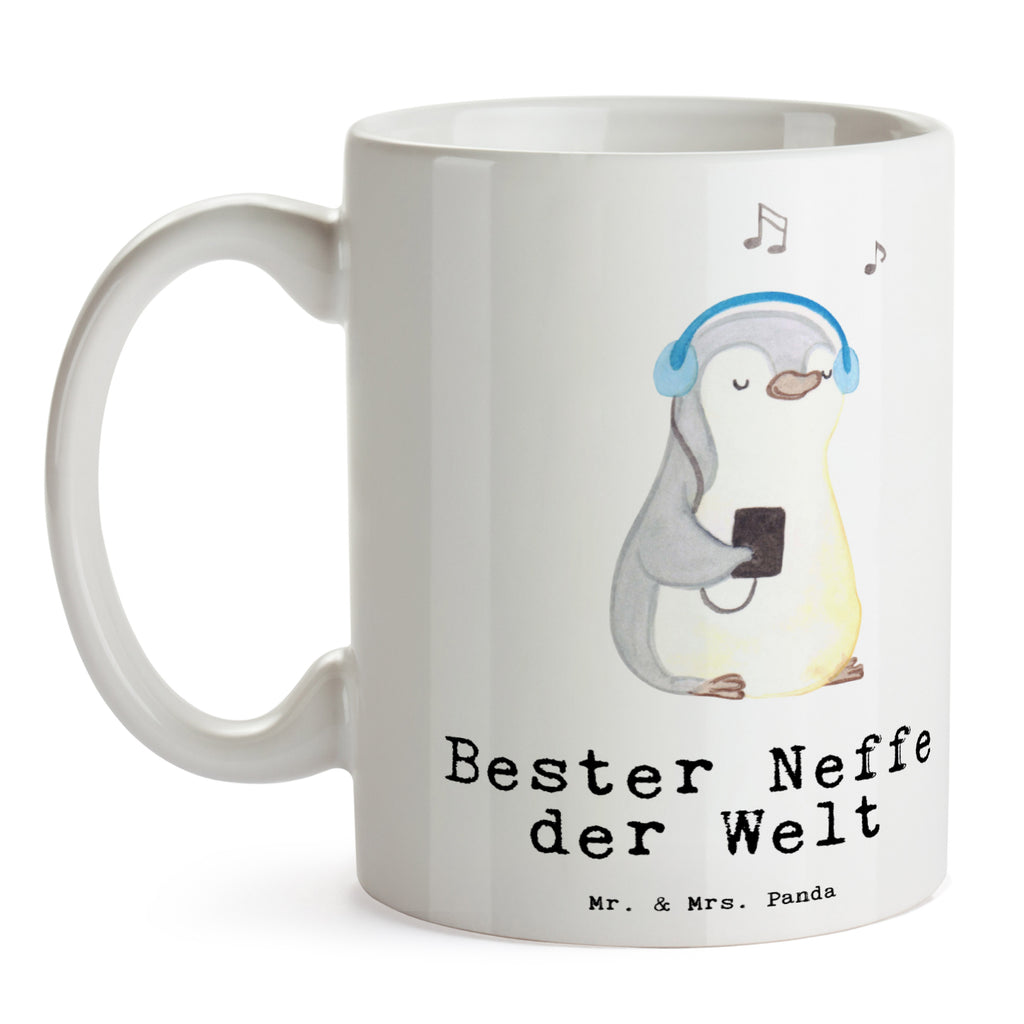 Tasse Pinguin Bester Neffe der Welt Becher, Kaffeetasse, Kaffeebecher, Tee, Frühstück, Büro, für, Dankeschön, Geschenk, Schenken, Geburtstag, Geburtstagsgeschenk, Geschenkidee, Danke, Bedanken, Mitbringsel, Freude machen, Geschenktipp, Neffe, Onkel, Tante, Patentante, Patentonkel, Patenkind, Taufe, Sohn der Schwester, Sohn des Bruders, Bester