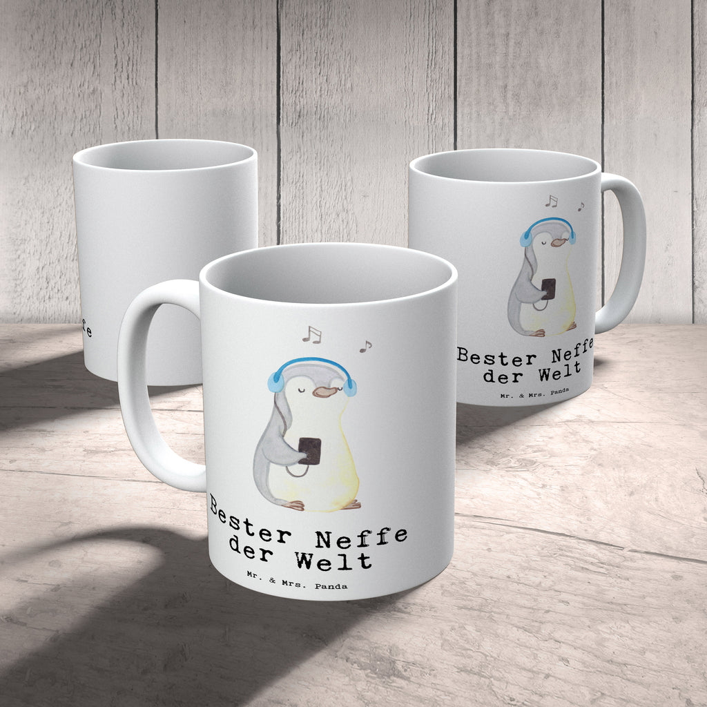 Tasse Pinguin Bester Neffe der Welt Becher, Kaffeetasse, Kaffeebecher, Tee, Frühstück, Büro, für, Dankeschön, Geschenk, Schenken, Geburtstag, Geburtstagsgeschenk, Geschenkidee, Danke, Bedanken, Mitbringsel, Freude machen, Geschenktipp, Neffe, Onkel, Tante, Patentante, Patentonkel, Patenkind, Taufe, Sohn der Schwester, Sohn des Bruders, Bester