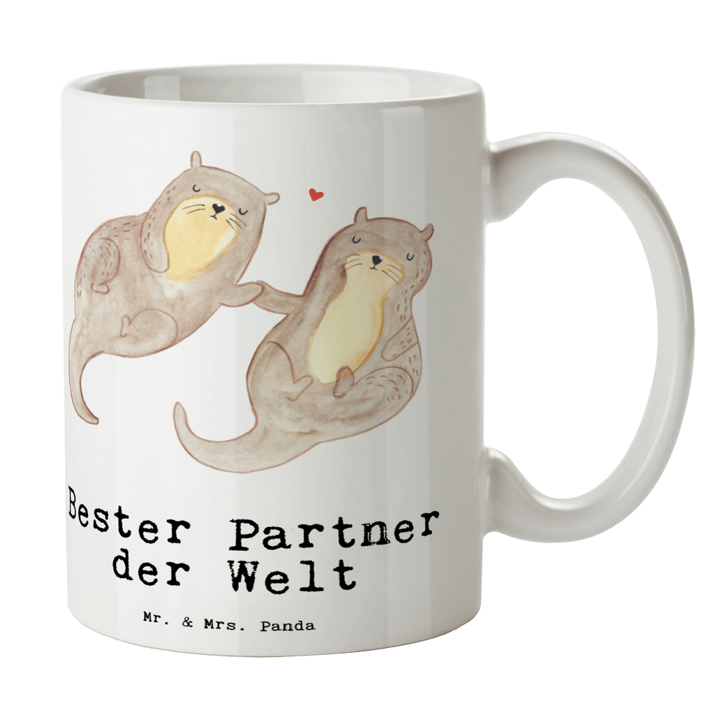 Tasse Otter Bester Partner der Welt Becher, Kaffeetasse, Kaffeebecher, Tee, Frühstück, Büro, für, Dankeschön, Geschenk, Schenken, Geburtstag, Geburtstagsgeschenk, Geschenkidee, Danke, Bedanken, Mitbringsel, Freude machen, Geschenktipp, Partner, Ehepartner, Mann, Frau, Ehefrau, Ehemann. Freundin, Freund, Lebensgefährte, Paar, Liebe