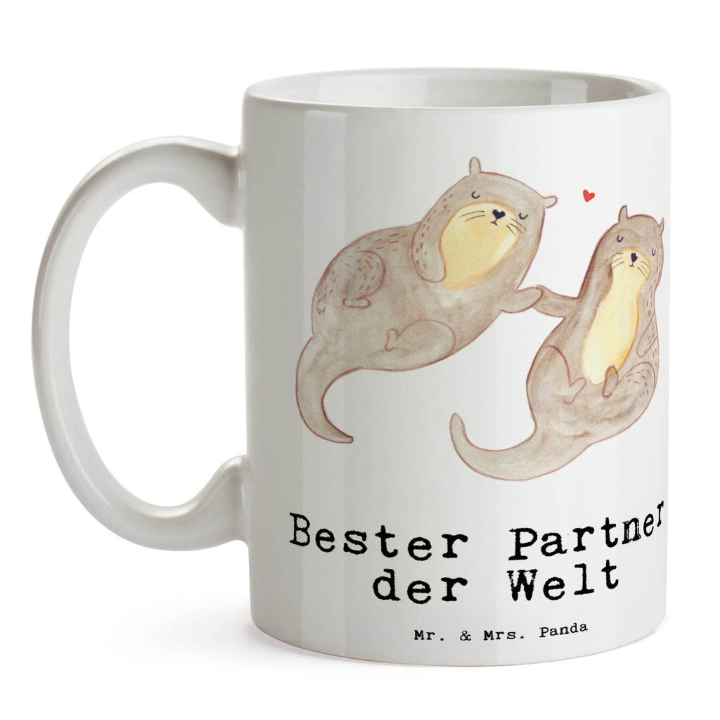 Tasse Otter Bester Partner der Welt Becher, Kaffeetasse, Kaffeebecher, Tee, Frühstück, Büro, für, Dankeschön, Geschenk, Schenken, Geburtstag, Geburtstagsgeschenk, Geschenkidee, Danke, Bedanken, Mitbringsel, Freude machen, Geschenktipp, Partner, Ehepartner, Mann, Frau, Ehefrau, Ehemann. Freundin, Freund, Lebensgefährte, Paar, Liebe