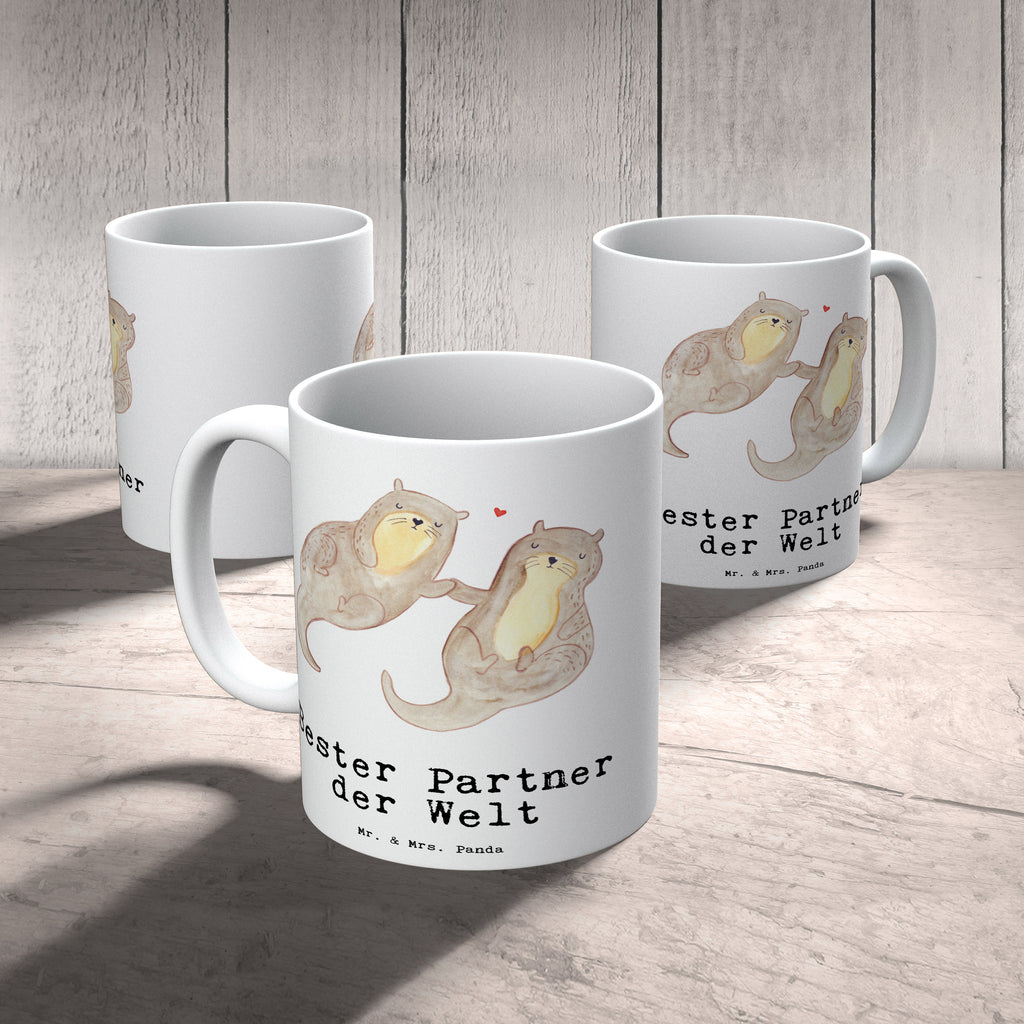 Tasse Otter Bester Partner der Welt Becher, Kaffeetasse, Kaffeebecher, Tee, Frühstück, Büro, für, Dankeschön, Geschenk, Schenken, Geburtstag, Geburtstagsgeschenk, Geschenkidee, Danke, Bedanken, Mitbringsel, Freude machen, Geschenktipp, Partner, Ehepartner, Mann, Frau, Ehefrau, Ehemann. Freundin, Freund, Lebensgefährte, Paar, Liebe