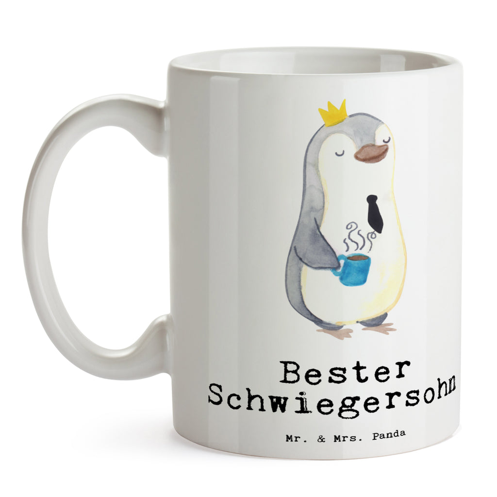 Tasse Pinguin Bester Schwiegersohn Becher, Kaffeetasse, Kaffeebecher, Tee, Frühstück, Büro, für, Dankeschön, Geschenk, Schenken, Geburtstag, Geburtstagsgeschenk, Geschenkidee, Danke, Bedanken, Mitbringsel, Freude machen, Geschenktipp, Schwiegersohn, Tochter, Ehefrau des Sohns, Frau, angeheiratet, Hochzeit, Heirat