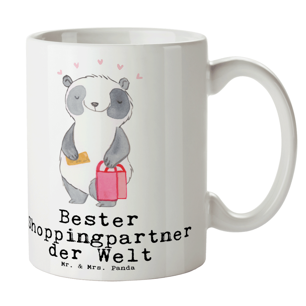 Tasse Panda Bester Shoppingpartner der Welt Becher, Kaffeetasse, Kaffeebecher, Tee, Frühstück, Büro, für, Dankeschön, Geschenk, Schenken, Geburtstag, Geburtstagsgeschenk, Geschenkidee, Danke, Bedanken, Mitbringsel, Freude machen, Geschenktipp, Shoppingpartner, Shoppen, Begleitung, Partner, Freundin, Freund, bff, Shopping, Einkaufen, Shopping-Queen, Queen, Bester