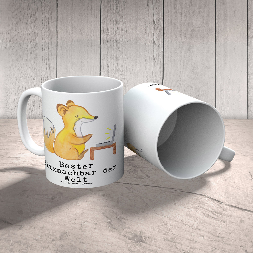 Tasse Fuchs Bester Sitznachbar der Welt Becher, Kaffeetasse, Kaffeebecher, Tee, Frühstück, Büro, für, Dankeschön, Geschenk, Schenken, Geburtstag, Geburtstagsgeschenk, Geschenkidee, Danke, Bedanken, Mitbringsel, Freude machen, Geschenktipp, Sitznachbar, Stuhlnachbar, Nachbar, Uni, Universität, Seminar, Kommilitone, Tischnachbar, Schule, Mitschüler, Mitstudent, Hochschule
