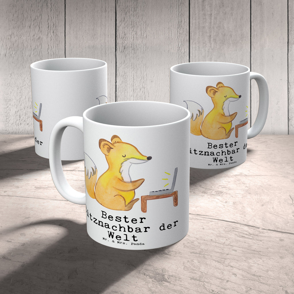 Tasse Fuchs Bester Sitznachbar der Welt Becher, Kaffeetasse, Kaffeebecher, Tee, Frühstück, Büro, für, Dankeschön, Geschenk, Schenken, Geburtstag, Geburtstagsgeschenk, Geschenkidee, Danke, Bedanken, Mitbringsel, Freude machen, Geschenktipp, Sitznachbar, Stuhlnachbar, Nachbar, Uni, Universität, Seminar, Kommilitone, Tischnachbar, Schule, Mitschüler, Mitstudent, Hochschule