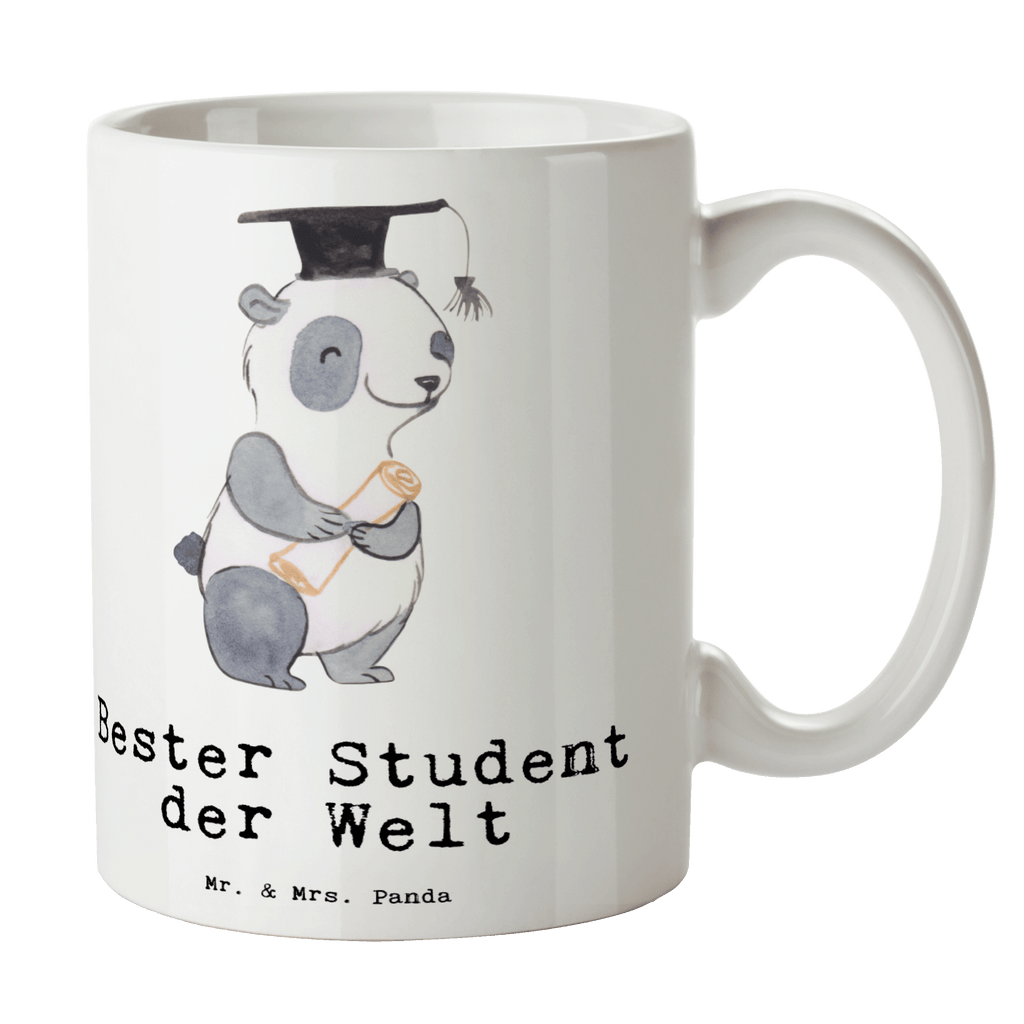 Tasse Panda Bester Student der Welt Becher, Kaffeetasse, Kaffeebecher, Tee, Frühstück, Büro, für, Dankeschön, Geschenk, Schenken, Geburtstag, Geburtstagsgeschenk, Geschenkidee, Danke, Bedanken, Mitbringsel, Freude machen, Geschenktipp, Student, Studium, Sohn, Spaß, Musterschüler, lustig, Studienabschluss, witzig, Universität, Abschluss, Alumni, Uni, Studenten, Hochschule