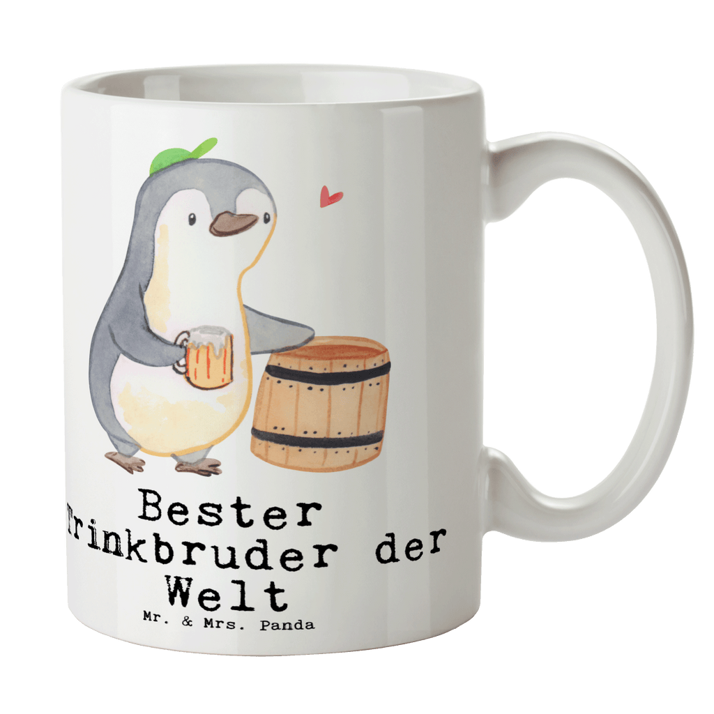 Tasse Pinguin Bester Trinkbruder der Welt Becher, Kaffeetasse, Kaffeebecher, Tee, Frühstück, Büro, für, Dankeschön, Geschenk, Schenken, Geburtstag, Geburtstagsgeschenk, Geschenkidee, Danke, Bedanken, Mitbringsel, Freude machen, Geschenktipp, Trinkbruder, Trinkkumpel, Kumpel, Saufkumpane, Kumpane, Trinken, Party, Kleinigkeit