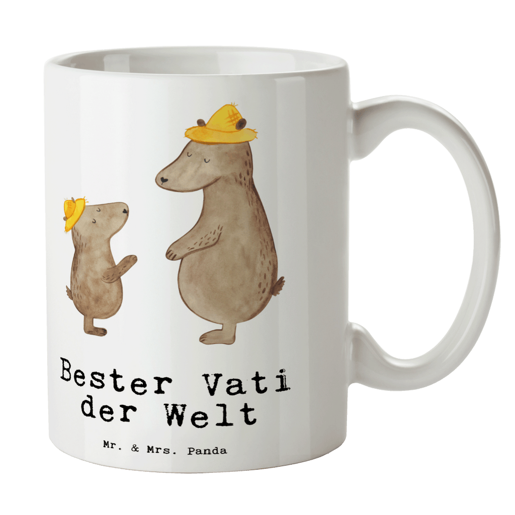 Tasse Bär Bester Vati der Welt Becher, Kaffeetasse, Kaffeebecher, Tee, Frühstück, Büro, für, Dankeschön, Geschenk, Schenken, Geburtstag, Geburtstagsgeschenk, Geschenkidee, Danke, Bedanken, Mitbringsel, Freude machen, Geschenktipp, Vater, Papa, Dad, Daddy, Paps, Papi, Vati, Eltern, Geschenk Vater, Mann, Familie, Bester, Kleinigkeit