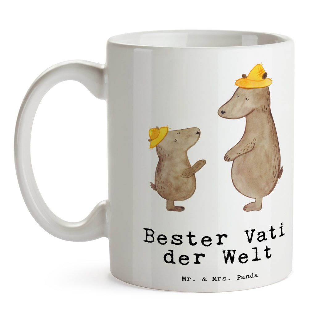 Tasse Bär Bester Vati der Welt Becher, Kaffeetasse, Kaffeebecher, Tee, Frühstück, Büro, für, Dankeschön, Geschenk, Schenken, Geburtstag, Geburtstagsgeschenk, Geschenkidee, Danke, Bedanken, Mitbringsel, Freude machen, Geschenktipp, Vater, Papa, Dad, Daddy, Paps, Papi, Vati, Eltern, Geschenk Vater, Mann, Familie, Bester, Kleinigkeit