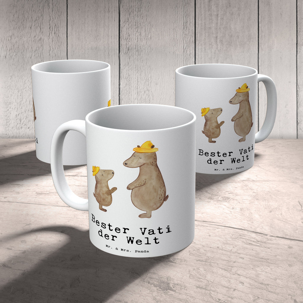 Tasse Bär Bester Vati der Welt Becher, Kaffeetasse, Kaffeebecher, Tee, Frühstück, Büro, für, Dankeschön, Geschenk, Schenken, Geburtstag, Geburtstagsgeschenk, Geschenkidee, Danke, Bedanken, Mitbringsel, Freude machen, Geschenktipp, Vater, Papa, Dad, Daddy, Paps, Papi, Vati, Eltern, Geschenk Vater, Mann, Familie, Bester, Kleinigkeit