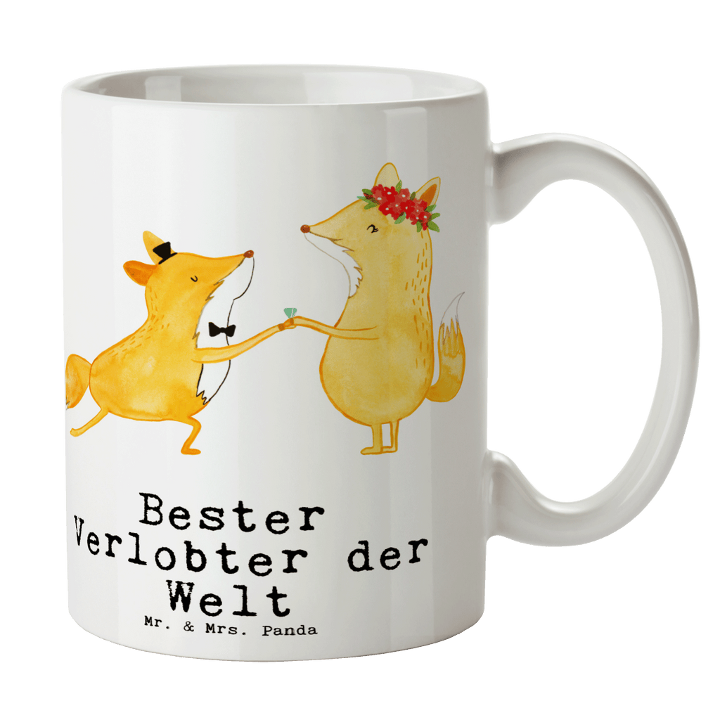Tasse Fuchs Bester Verlobter der Welt Becher, Kaffeetasse, Kaffeebecher, Tee, Frühstück, Büro, für, Dankeschön, Geschenk, Schenken, Geburtstag, Geburtstagsgeschenk, Geschenkidee, Danke, Bedanken, Mitbringsel, Freude machen, Geschenktipp, Verlobter, Verloben, Verlobung, Traummann, Mann, Freund, Ehemann, Zukünftiger, Hochzeit, Ehe