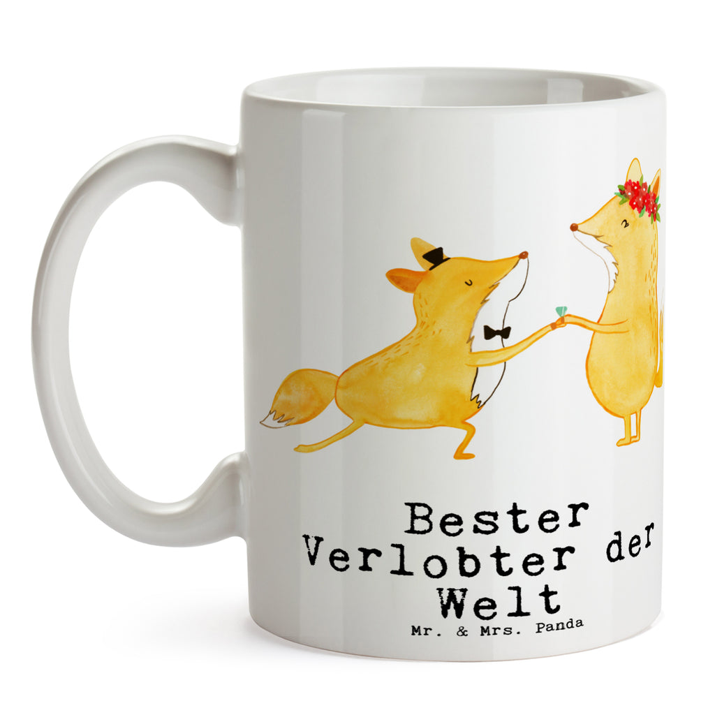 Tasse Fuchs Bester Verlobter der Welt Becher, Kaffeetasse, Kaffeebecher, Tee, Frühstück, Büro, für, Dankeschön, Geschenk, Schenken, Geburtstag, Geburtstagsgeschenk, Geschenkidee, Danke, Bedanken, Mitbringsel, Freude machen, Geschenktipp, Verlobter, Verloben, Verlobung, Traummann, Mann, Freund, Ehemann, Zukünftiger, Hochzeit, Ehe