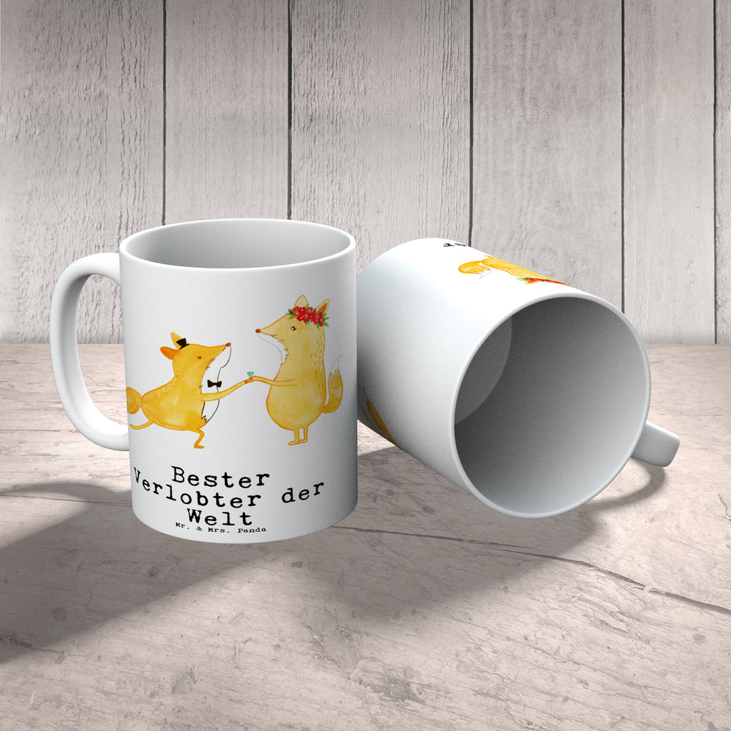 Tasse Fuchs Bester Verlobter der Welt Becher, Kaffeetasse, Kaffeebecher, Tee, Frühstück, Büro, für, Dankeschön, Geschenk, Schenken, Geburtstag, Geburtstagsgeschenk, Geschenkidee, Danke, Bedanken, Mitbringsel, Freude machen, Geschenktipp, Verlobter, Verloben, Verlobung, Traummann, Mann, Freund, Ehemann, Zukünftiger, Hochzeit, Ehe