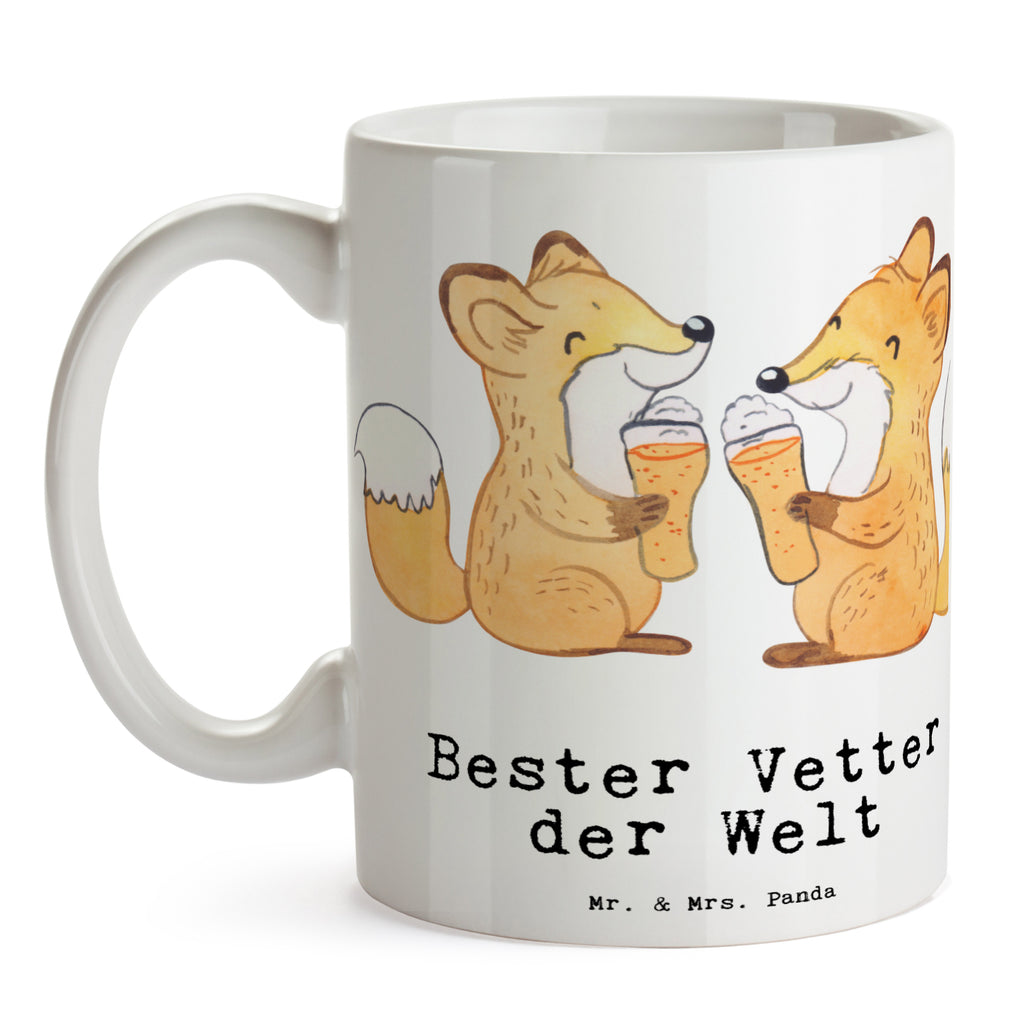 Tasse Fuchs Bester Vetter der Welt Becher, Kaffeetasse, Kaffeebecher, Tee, Frühstück, Büro, für, Dankeschön, Geschenk, Schenken, Geburtstag, Geburtstagsgeschenk, Geschenkidee, Danke, Bedanken, Mitbringsel, Freude machen, Geschenktipp, Vetter, Cousin, Kousin, Sohn von Onkel, Sohn von Tante, Familie, Verwandtschaft, Cousine