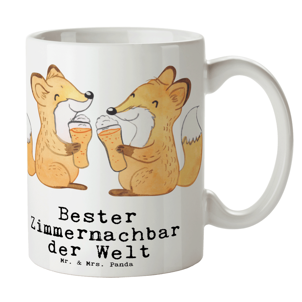 Tasse Fuchs Bester Zimmernachbar der Welt Becher, Kaffeetasse, Kaffeebecher, Tee, Frühstück, Büro, für, Dankeschön, Geschenk, Schenken, Geburtstag, Geburtstagsgeschenk, Geschenkidee, Danke, Bedanken, Mitbringsel, Freude machen, Geschenktipp, Zimmernachbar, Zimmernachbarn, Zimmer, Krankenhaus, Patient, Kollegin, Wohnheim, Nachbar, WG, Studentenwohnheim