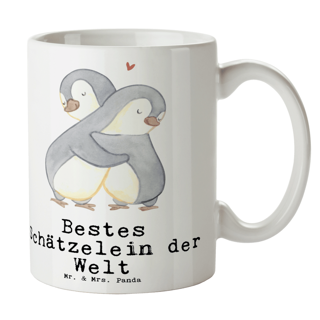 Tasse Pinguin Bestes Schätzelein der Welt Becher, Kaffeetasse, Kaffeebecher, Tee, Frühstück, Büro, für, Dankeschön, Geschenk, Schenken, Geburtstag, Geburtstagsgeschenk, Geschenkidee, Danke, Bedanken, Mitbringsel, Freude machen, Geschenktipp, Schätzelein, Schätzchen, Schatz, Schatzi, Ehemann, Ehefrau, Freundin, Freund, Frau, Mann, Kosename, Hochzeitstag