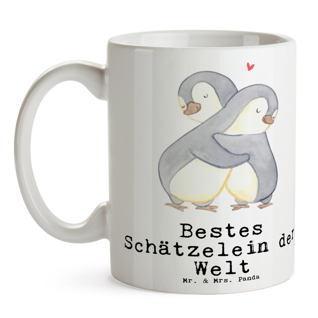 Tasse Pinguin Bestes Schätzelein der Welt Becher, Kaffeetasse, Kaffeebecher, Tee, Frühstück, Büro, für, Dankeschön, Geschenk, Schenken, Geburtstag, Geburtstagsgeschenk, Geschenkidee, Danke, Bedanken, Mitbringsel, Freude machen, Geschenktipp, Schätzelein, Schätzchen, Schatz, Schatzi, Ehemann, Ehefrau, Freundin, Freund, Frau, Mann, Kosename, Hochzeitstag