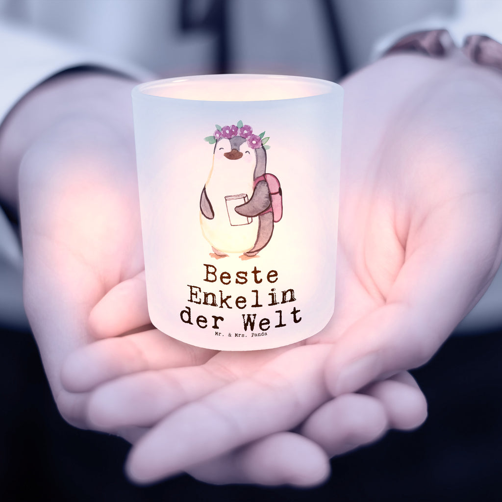 Windlicht Pinguin Beste Enkelin der Welt Windlicht Glas, Teelichtglas, Teelichthalter, Teelichter, Kerzenglas, Windlicht Kerze, Kerzenlicht, für, Dankeschön, Geschenk, Schenken, Geburtstag, Geburtstagsgeschenk, Geschenkidee, Danke, Bedanken, Mitbringsel, Freude machen, Geschenktipp, Enkelin, Enkelkind, Enkeltochter, Oma, Opa, Kind von Tochter, Kind von Sohn, Großtochter, Taufe