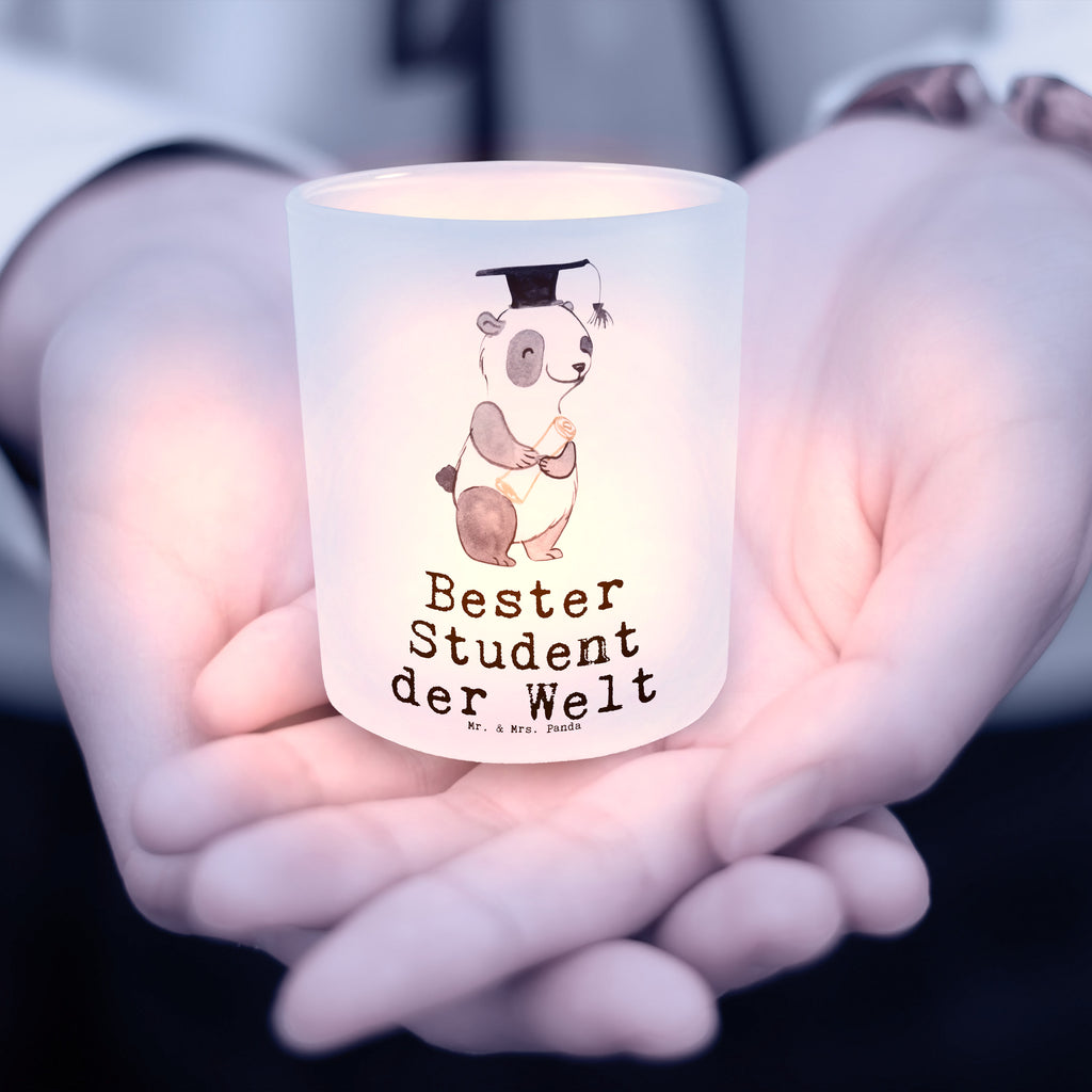 Windlicht Panda Bester Student der Welt Windlicht Glas, Teelichtglas, Teelichthalter, Teelichter, Kerzenglas, Windlicht Kerze, Kerzenlicht, für, Dankeschön, Geschenk, Schenken, Geburtstag, Geburtstagsgeschenk, Geschenkidee, Danke, Bedanken, Mitbringsel, Freude machen, Geschenktipp, Student, Studium, Sohn, Spaß, Musterschüler, lustig, Studienabschluss, witzig, Universität, Abschluss, Alumni, Uni, Studenten, Hochschule