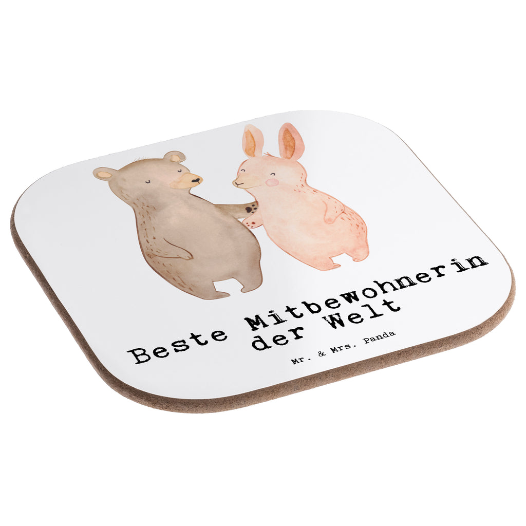 Quadratische Untersetzer Hase Beste Mitbewohnerin der Welt Bierdeckel, Glasuntersetzer, Untersetzer Gläser, Getränkeuntersetzer, für, Dankeschön, Geschenk, Schenken, Geburtstag, Geburtstagsgeschenk, Geschenkidee, Danke, Bedanken, Mitbringsel, Freude machen, Geschenktipp, Mitbewohnerin, WG, Zimmernachbarin, Wohngemeinschaft, WG-Bewohnerin, Zimmerkollegin, Zimmergenossin, Stubenkameradin