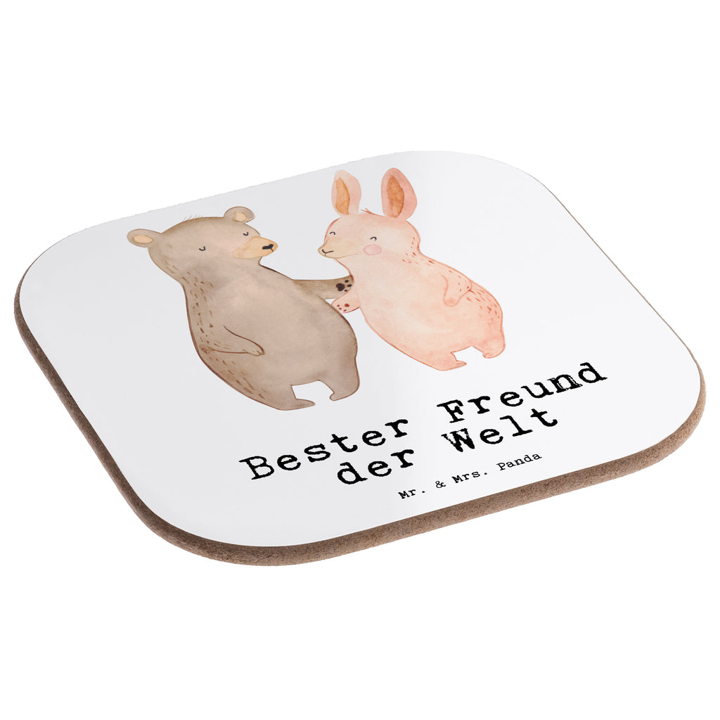 Quadratische Untersetzer Hase Bester Freund der Welt Bierdeckel, Glasuntersetzer, Untersetzer Gläser, Getränkeuntersetzer, für, Dankeschön, Geschenk, Schenken, Geburtstag, Geburtstagsgeschenk, Geschenkidee, Danke, Bedanken, Mitbringsel, Freude machen, Geschenktipp, Freund, Mann, Ehemann, Kumpel, Bro, Lebensgefährte, Partner, Lieblingsmensch, Liebe, Herz, Love