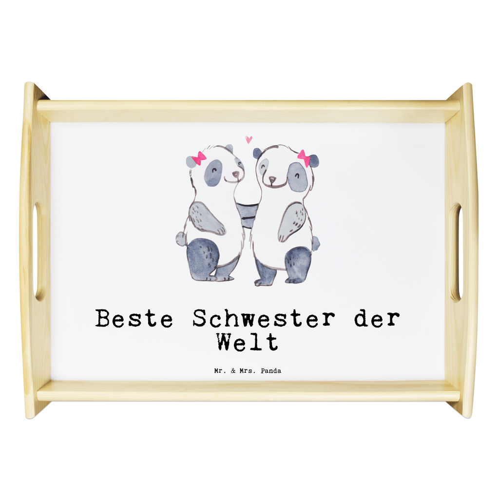 Serviertablett Panda Beste Schwester der Welt Tablett, Holztablett, Küchentablett, Dekotablett, Frühstückstablett, für, Dankeschön, Geschenk, Schenken, Geburtstag, Geburtstagsgeschenk, Geschenkidee, Danke, Bedanken, Mitbringsel, Freude machen, Geschenktipp, Schwestern, Schwester, Geschwister, Schwesterherz, Sister, Familie, Kleinigkeit, Beste, Tochter, Liebe, Kinder