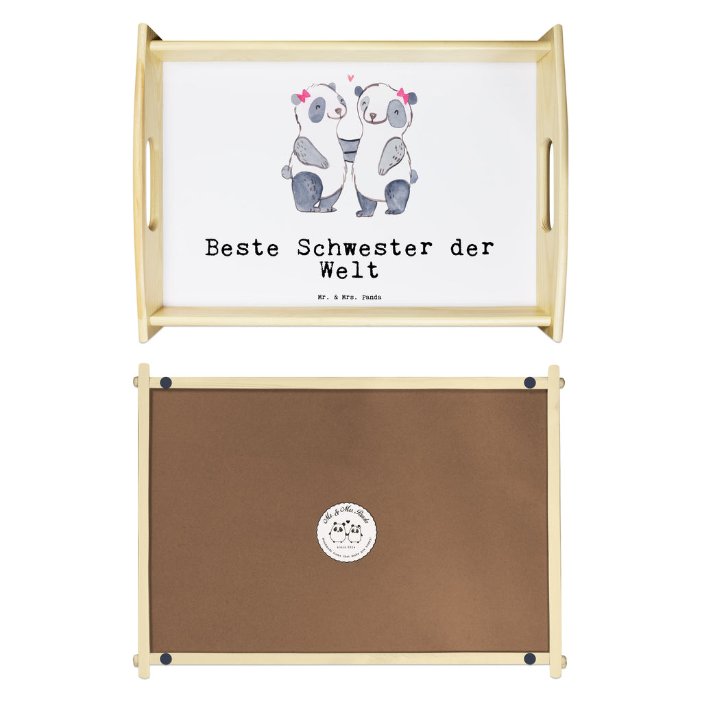 Serviertablett Panda Beste Schwester der Welt Tablett, Holztablett, Küchentablett, Dekotablett, Frühstückstablett, für, Dankeschön, Geschenk, Schenken, Geburtstag, Geburtstagsgeschenk, Geschenkidee, Danke, Bedanken, Mitbringsel, Freude machen, Geschenktipp, Schwestern, Schwester, Geschwister, Schwesterherz, Sister, Familie, Kleinigkeit, Beste, Tochter, Liebe, Kinder