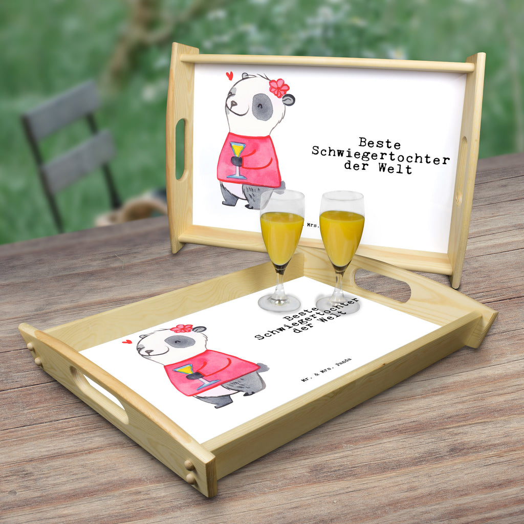 Serviertablett Panda Beste Schwiegertochter der Welt Tablett, Holztablett, Küchentablett, Dekotablett, Frühstückstablett, für, Dankeschön, Geschenk, Schenken, Geburtstag, Geburtstagsgeschenk, Geschenkidee, Danke, Bedanken, Mitbringsel, Freude machen, Geschenktipp, Schwiegertochter, Tochter, Ehefrau des Sohns, Frau, angeheiratet, Hochzeit