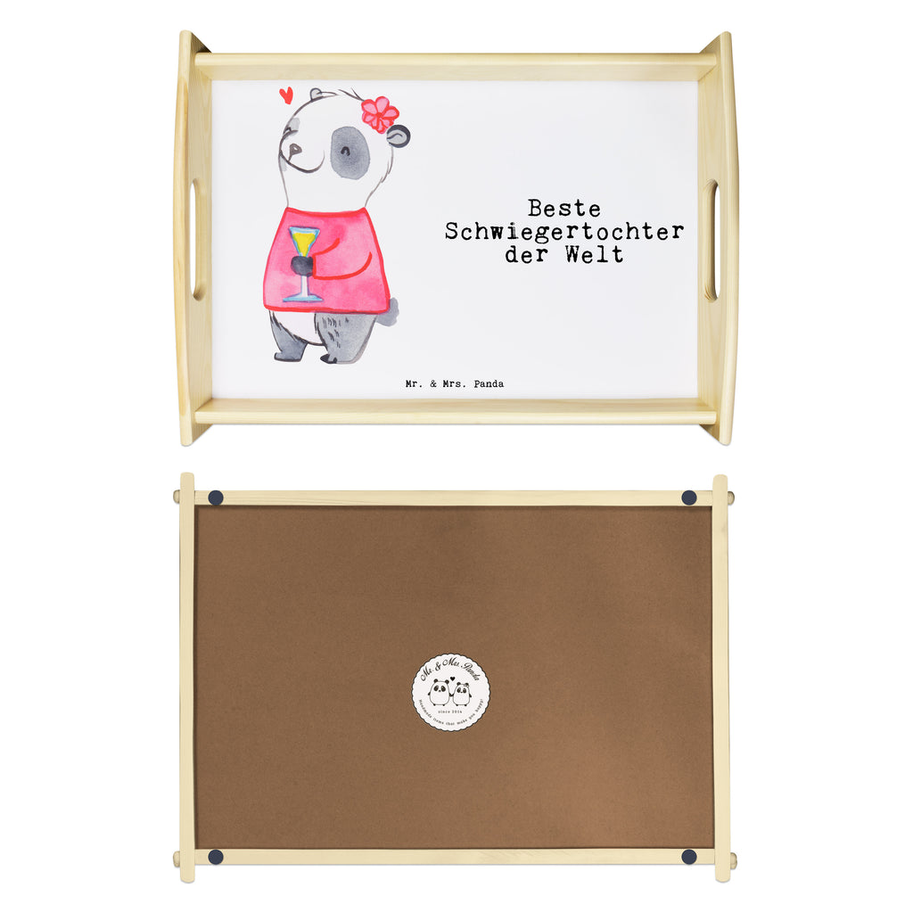 Serviertablett Panda Beste Schwiegertochter der Welt Tablett, Holztablett, Küchentablett, Dekotablett, Frühstückstablett, für, Dankeschön, Geschenk, Schenken, Geburtstag, Geburtstagsgeschenk, Geschenkidee, Danke, Bedanken, Mitbringsel, Freude machen, Geschenktipp, Schwiegertochter, Tochter, Ehefrau des Sohns, Frau, angeheiratet, Hochzeit